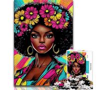 Puzzle 1000 pièces pour Adultes, Femme Africaine, 1000 pièces pour Adolescents, Cadeau d'anniversaire, décoration Murale pour Les 14 Ans et Plus (Taille 38x26cm)