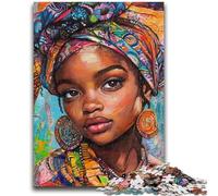Puzzle 1000 pièces pour Adultes, Femme Africaine, Jouet éducatif et intellectuel, Superbes Cadeaux et Jouets, 26x38cm