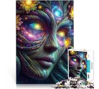 Puzzle 1000 pièces pour Adultes Femme Arbre Cosmique Jeu Familial Anti-Stress Défi Difficile Convient aux Couples 75x50cm
