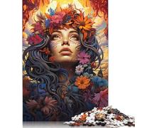 Puzzle 1000 pièces pour Adultes - Femme psychédélique et Joyeuse - Jeu éducatif 1000 pièces (75 x 50 cm)