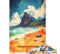 Puzzle 1000 pièces pour Adultes Fernando De Noronha Art Square Puzzle pour Adultes et Puzzles en Bois Décoration d'intérieur Cadeaux de Vacances 1000 pièces (75 x 50 cm)