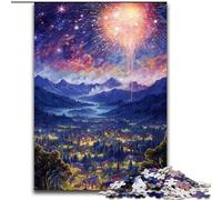 Puzzle 1000 pièces pour Adultes, feu d'artifice coloré, idéal pour Les Adolescents, Les Liens familiaux, Les Casse-têtes et Les décorations d'intérieur DIY (Taille : 26x38cm)