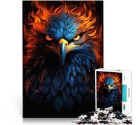 Puzzle 1000 pièces pour Adultes Feu de fierté de l'aigle américain Soulagement du Stress Liste de souhaits avec Le Père Noël 38x26cm