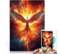 Puzzle 1000 pièces pour Adultes Feu Flammes Phénix Oiseau Jouets Jeux éducatifs Soulagement du Stress Bon Cadeau 75x50cm