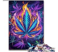 Puzzle 1000 pièces pour Adultes, Feuilles psychédéliques, pour 14 Ans et Plus Un Jeu Stimulant à Offrir à Toute la Famille et aux Amis (Taille 26x38cm)