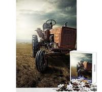 Puzzle 1000 pièces pour Adultes Field Commander Nom du Tracteur Jeu Anti-Stress pour Les Amateurs de Jeux et de Divertissement Jeu éducatif Liste de souhaits avec Le Père Noël 50x75cm