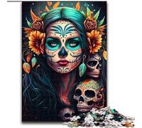 Puzzle 1000 pièces pour Adultes Fiesta De Los Muertos, Puzzle Stimulant de 50x75cm, activité familiale, décoration d'intérieur, Cadeau de Noël