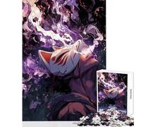 Puzzle 1000 pièces pour Adultes Figurine masquée à l'énergie éthérée Décoration Murale Idée Cadeau et Jeu Relaxant Pièces de Formes aléatoires Parfaitement emboîtables Dimensions 50x75cm