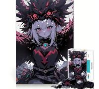 Puzzle 1000 pièces pour Adultes Fille Anime aux Ailes de Corbeau Jeu d'articulation précise,résolution de problèmes,Moment de détente et de Divertissement,décoration de Noël (50x75cm)