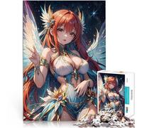 Puzzle 1000 pièces pour Adultes Fille d'anime angélique Défi Difficile pour soulager Le Stress Jeu de défi Unique 75x50cm