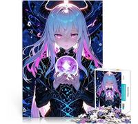 Puzzle 1000 pièces pour Adultes Fille d'anime avec Cristal Entraînez Votre Cerveau et Vos Mains Jeu de défi Unique 52x38cm