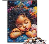 Puzzle 1000 pièces pour Adultes Fille endormie Puzzle en Carton pour Adolescents et Famille, Cadeau de Noël idéal Taille 38x26cm