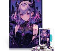 Puzzle 1000 pièces pour Adultes Fille Mignonne d'anime d'halloween Difficile et défi Car C'est Un pour Toute la Famille 38x26cm