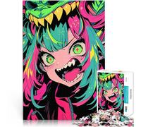 Puzzle 1000 pièces pour Adultes Fille Monstre d'Anime Réduction du Stress intéressante Renforcer l'amour Entre Les Couples 38x26cm
