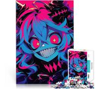 Puzzle 1000 pièces pour Adultes Fille Monstre d'Anime Séjour Anti-Stress pour Tuer Le Temps Convient aux Couples 38x26cm