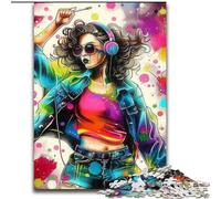 Puzzle 1000 pièces pour Adultes, Fille Musicale, Casse-tête Stimulant, activité familiale, décoration intérieure, Cadeau de Vacances 50x75cm