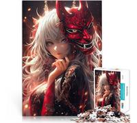 Puzzle 1000 pièces pour Adultes Fille Ninja Maléfique Jouets de Divertissement Familial Cadeau d'anniversaire, Cadeaux, décoration Murale 38x26cm