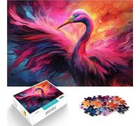 Puzzle 1000 pièces pour Adultes Flamant Rose coloré Casse-tête pour 26x38 cm Anti-Stress Vacances à Domicile tuez Le Temps pour Les 14 Ans et Plus