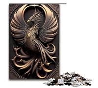 Puzzle 1000 pièces pour Adultes Flamme éternelle Phénix Puzzle Pratique Jeu Unique Décoration d'intérieur et Cadeaux 75x50cm