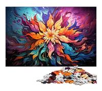 Puzzle 1000 pièces pour Adultes Fleurs artistiques colorées découpe de précision Cadeau pour Adolescents de 14 Ans et Plus 1000 pièces (75 x 50 cm)