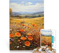 Puzzle 1000 pièces pour Adultes Fleurs d'automne Jouets de Jeu pour Cadeau Familial Liste de souhaits avec Le Père Noël 38x52cm