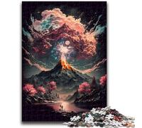 Puzzle 1000 pièces pour Adultes, Fleurs de Cerisier, Art Japonais, Jeu éducatif Familial, décoration Murale, Cadeaux d'anniversaire et de Noël Uniques, 50x75cm