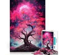 Puzzle 1000 pièces pour Adultes Fleurs de Cerisier Feu Nettoyage Facile Décoration Exercice cérébral Jouet Cosy Time Play Fête d'anniversaire Amusante (50x75cm)