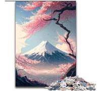 Puzzle 1000 pièces pour Adultes, Fleurs de Cerisier Japonais, en Bois, Casse-tête Stimulant à Faire soi-même, Jeu Familial idéal ou Cadeau décoratif, 1000 pièces(50x75cm)