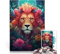 Puzzle 1000 pièces pour Adultes Fleurs de Lion mythiques Jeu Familial Anti-Stress Défi Difficile Jeu de défi Unique 38x26cm