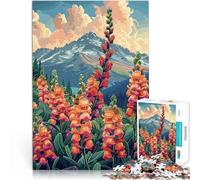 Puzzle 1000 pièces pour Adultes Fleurs de Montagne Séjour Anti-Stress pour Tuer Le Temps Renforcer l'amour Entre Les Couples 38x26cm