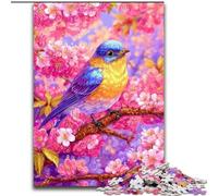 Puzzle 1000 pièces pour Adultes Fleurs Moineau Puzzles stimulants 26x38cm Idéal pour Les Adolescents et Les collectionneurs, Cadeau de Voyage, activité familiale