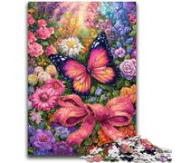 Puzzle 1000 pièces pour Adultes Fleurs Papillons pour 14 Ans et Plus Défi éducatif Activités Amusantes à la Maison, Cadeaux d'anniversaire, Cadeaux de Voyage 50x75cm