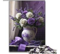 Puzzle 1000 pièces pour Adultes Fleurs Violettes Invasion Puzzle 1000 pièces Jeu interactif Familial, Cadeau Stimulant pour Les Cerveaux (Taille 50x75cm)