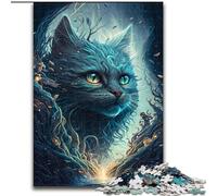 Puzzle 1000 pièces pour Adultes Folklore du Chat Persan en Bois, pour Noël et Le Nouvel an, Cadeau de Vacances 50x75cm pour Un Jeu interactif en Famille