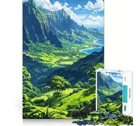 Puzzle 1000 pièces pour Adultes,Forêt d'Hawaï,Pixel Art,Découpe Lisse,Activité cérébrale Intelligente,Loisirs Amusants,Décoration de Noël,Cadeau (38x52cm)