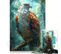 Puzzle 1000 pièces pour Adultes Forêt Tropicale Aigle Décoration soignée Jeu de Construction Jeu de Paix Décoration d'anniversaire Cadeau (50x75cm)