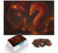 Puzzle 1000 pièces pour Adultes, Fox and Dragon in Warm Light | Pour le temps libre à la maison : ce puzzle 1000 pièces pour adultes convient aux amateurs d'images détaillées.
