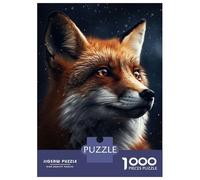Puzzle 1000 Pièces pour Adultes Fox Cool Puzzles pour Adultes Jeux Amusants Décoration Parfaite Interaction Parent-Enfant 70x50cm/1000pcs