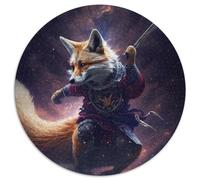 Puzzle 1000 pièces pour Adultes Fox Warrior Puzzles pour Adultes Idéal Cadeau de Vacances ou d'anniversaire, Jouet de Jeu de fête 67,5 x 67,5 cm