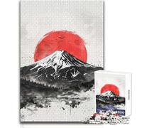 Puzzle 1000 pièces pour Adultes Fujis Crimson Peak - Apaisant et Relaxant - Jeu de précision avec Assemblage précis - Dimensions:38x52cm