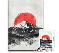 Puzzle 1000 pièces pour Adultes Fujis Crimson Peak - Apaisant et Relaxant - Jeu de précision - Dimensions:38x26cm