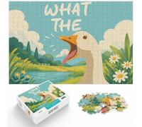 Puzzle 1000 pièces pour Adultes, Funny Goose Saying What The | Comme idée cadeau de Noël : ce puzzle adulte 1000 pièces propose un défi plus long pour les journées d'hiver.