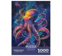 Puzzle 1000 Pièces pour Adultes Galactic Octopus Puzzle pour Adultes Jeu Manuel Décoration Murale pour Les Joueurs 52x38cm/1000pcs