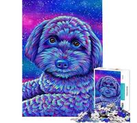 Puzzle 1000 pièces pour Adultes Galaxie Caniche Nuit Étoilée Jeu éducatif et intellectuel pour Toute la Famille (38x52cm)