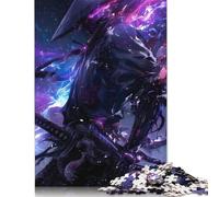 Puzzle 1000 pièces pour adultes - Galaxie Ninja Samouraï - Puzzle carré en bois - Puzzle unique - Jeu éducatif amusant - Jouet 1000 pièces (75 x 50 cm)