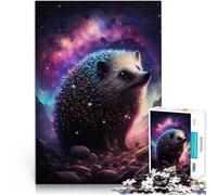 Puzzle 1000 pièces pour Adultes Galaxy Animal Hedgehog pour Cadeaux de Puzzle 26x38cm Décoration d'intérieur Unique et Cadeaux pour Adolescents de 14 Ans et Plus