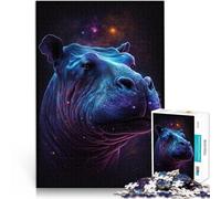 Puzzle 1000 pièces pour Adultes Galaxy Animal Hippo Puzzle éducatif d'apprentissage 26x38cm Améliorer l'amour Entre Les Couples pour Les Adolescents de 14 Ans et Plus