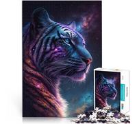 Puzzle 1000 pièces pour Adultes Galaxy Animal Tigre Dessin animé Puzzle 26x38cm Anniversaire Unique et Cadeaux pour Les 14 Ans et Plus