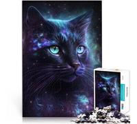 Puzzle 1000 pièces pour Adultes Galaxy Black Cat Fun Games 26x38 cm avec Affiche Assortie et fiche de Questions pour Adolescents à partir de 14 Ans