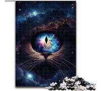 Puzzle 1000 pièces pour Adultes Galaxy Cats Puzzle en Carton, pour Les Anniversaires, Noël, Halloween, Thanksgiving, Pâques 1000 pièces(26x38cm)